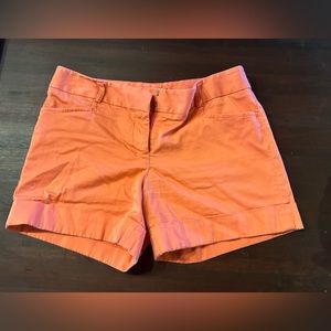 Express chino editor size 4 coral shorts